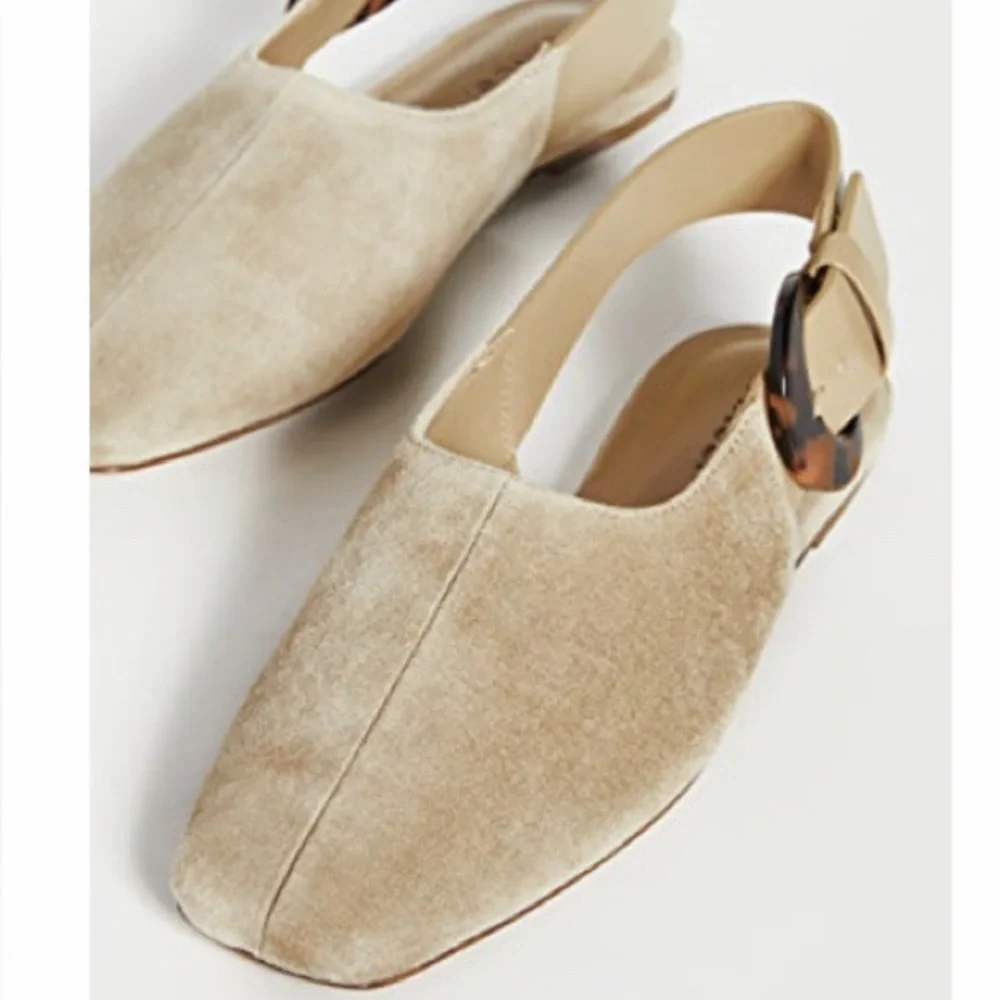 Vince Cadot Suede Slingback Flats Loafer Sandal | 6.5 - Picture 1 of 7
